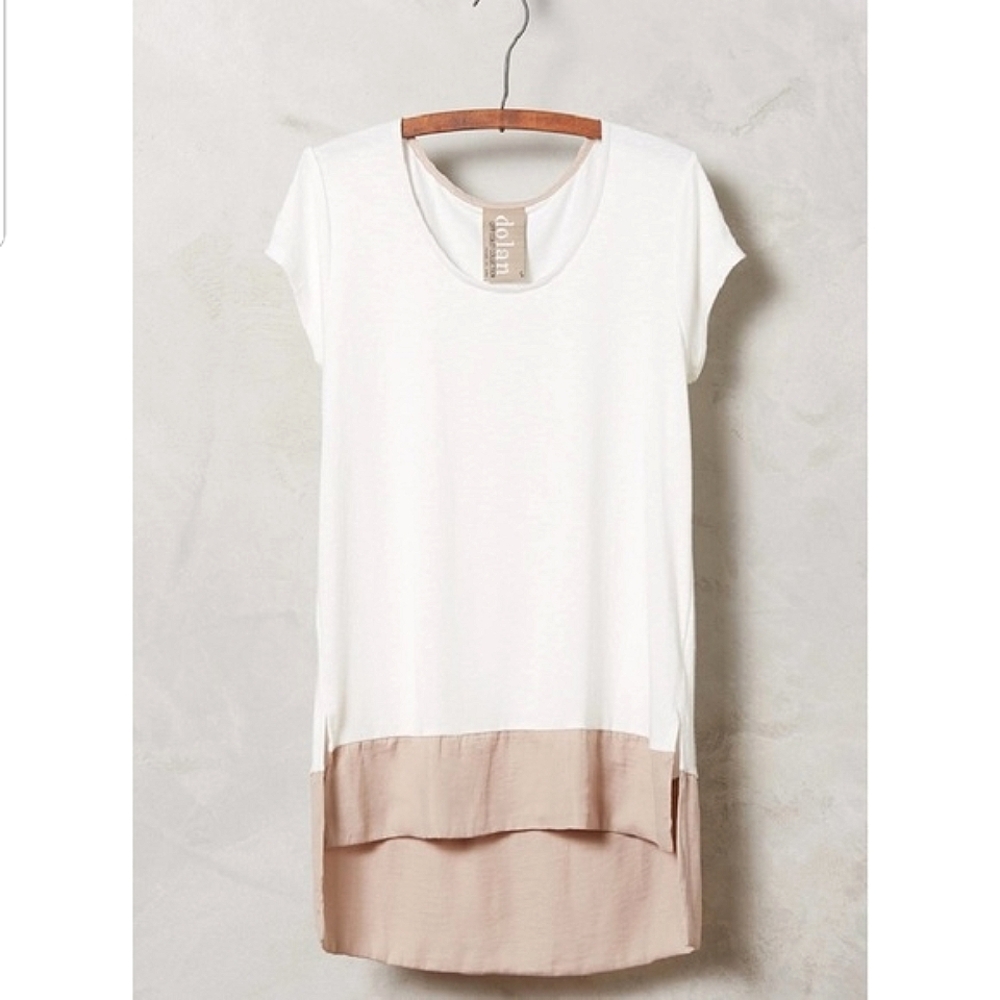 Anthropologie • Dolan Left Coast Pipa Colorblock Soft Jersey Knit Tee Size large